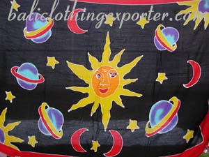 Star, moon, sky wrap, island wear, fun fashions, wrap dress, mens beach wear, summer apparel  