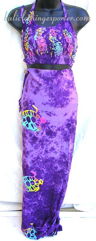 Caribbean style skirt, bali sarong wrap set, ladies beach outfit, urban fashion summer wear, resort apparel, trendy clothing