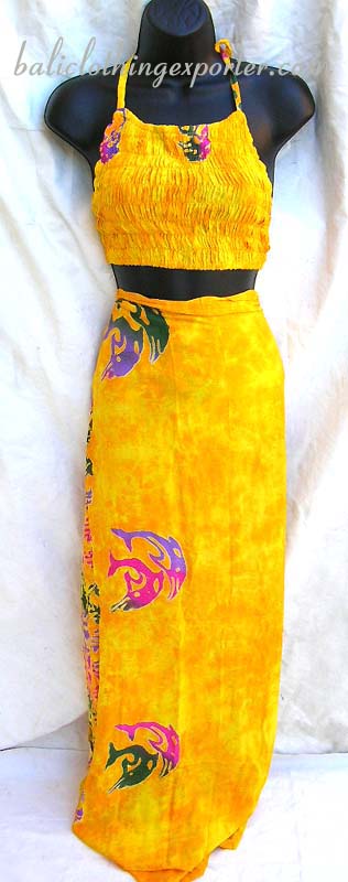 Womens sarong, beach wear sets, halter top skirt set, island apparel, leisure wear clothing, resort fashions, bali wrap